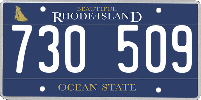 RI license plate 730509