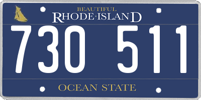 RI license plate 730511