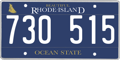 RI license plate 730515