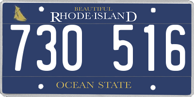 RI license plate 730516