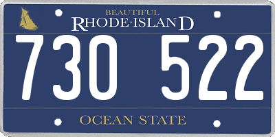 RI license plate 730522