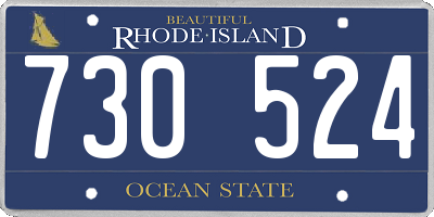 RI license plate 730524