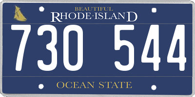 RI license plate 730544