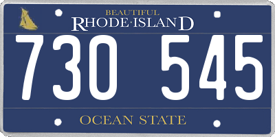 RI license plate 730545