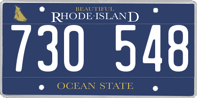 RI license plate 730548