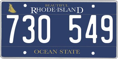 RI license plate 730549