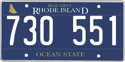 RI license plate 730551