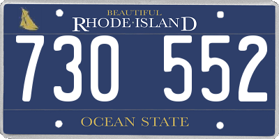 RI license plate 730552