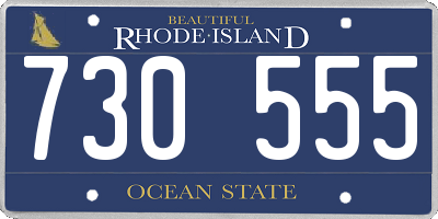 RI license plate 730555