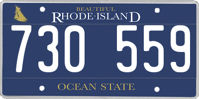 RI license plate 730559