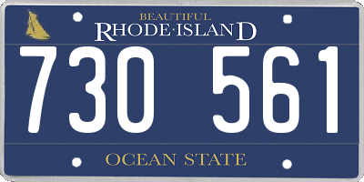 RI license plate 730561