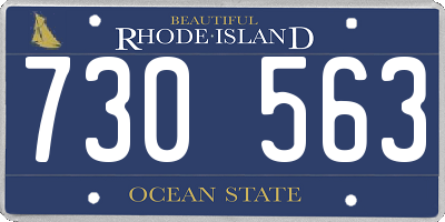RI license plate 730563