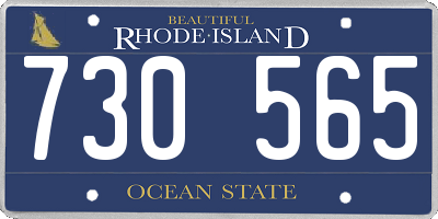 RI license plate 730565