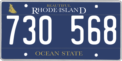 RI license plate 730568