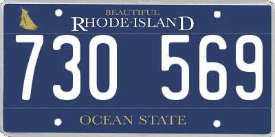 RI license plate 730569