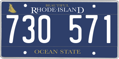 RI license plate 730571