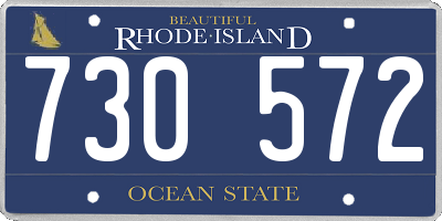 RI license plate 730572