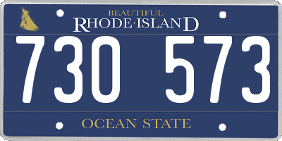 RI license plate 730573