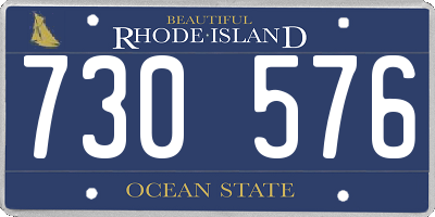 RI license plate 730576