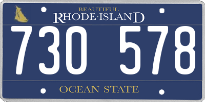 RI license plate 730578