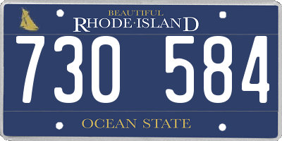 RI license plate 730584