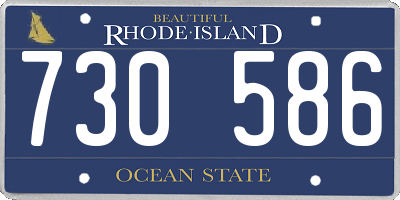 RI license plate 730586