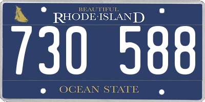 RI license plate 730588