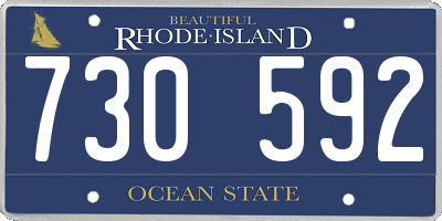 RI license plate 730592