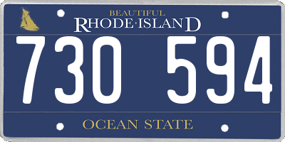 RI license plate 730594