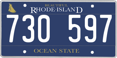 RI license plate 730597