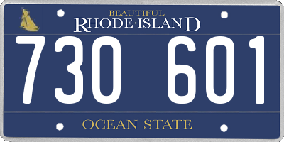 RI license plate 730601