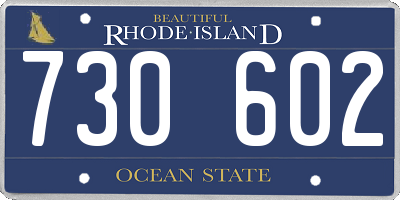 RI license plate 730602