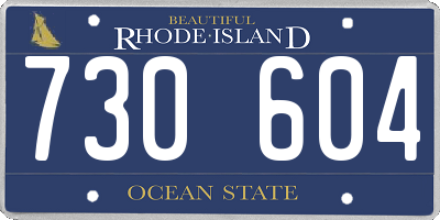 RI license plate 730604