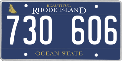 RI license plate 730606