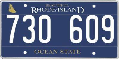 RI license plate 730609