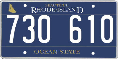 RI license plate 730610