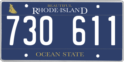 RI license plate 730611
