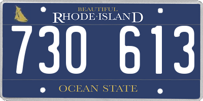 RI license plate 730613