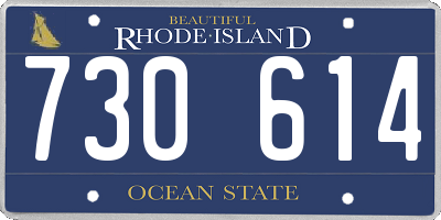 RI license plate 730614
