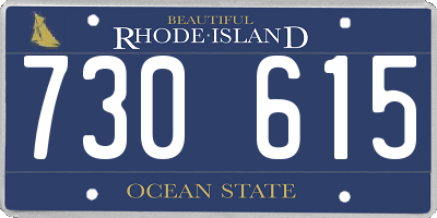RI license plate 730615