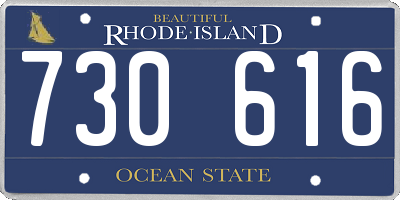 RI license plate 730616