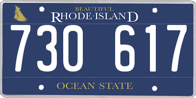 RI license plate 730617