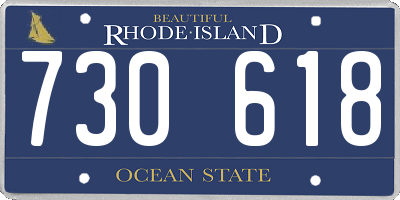 RI license plate 730618