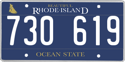 RI license plate 730619