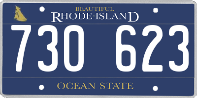 RI license plate 730623