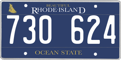 RI license plate 730624