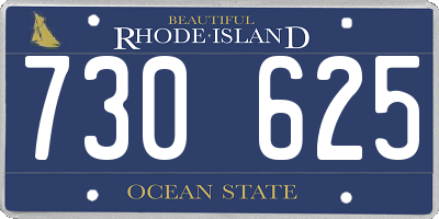 RI license plate 730625