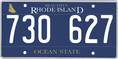 RI license plate 730627