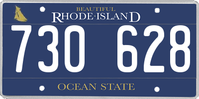 RI license plate 730628