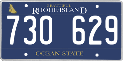 RI license plate 730629